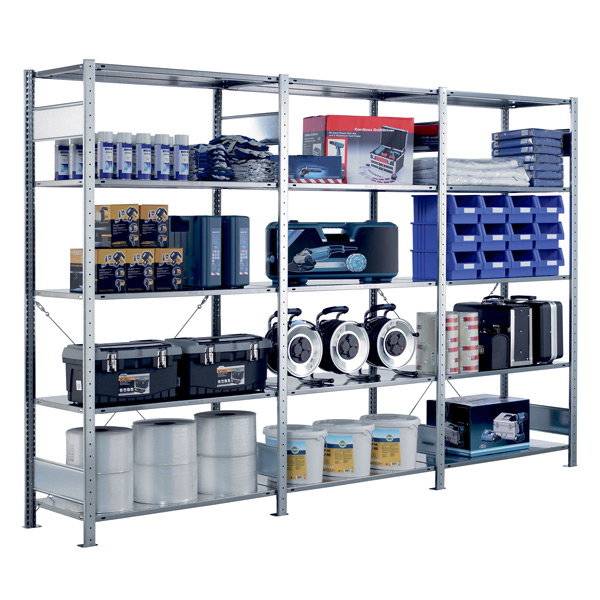 Boltless startsektion lagerreol krydsryg 2000x750x400mm 150kg