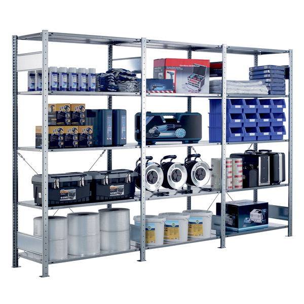 Boltless startsektion lagerreol krydsryg 2000x750x800mm 150kg