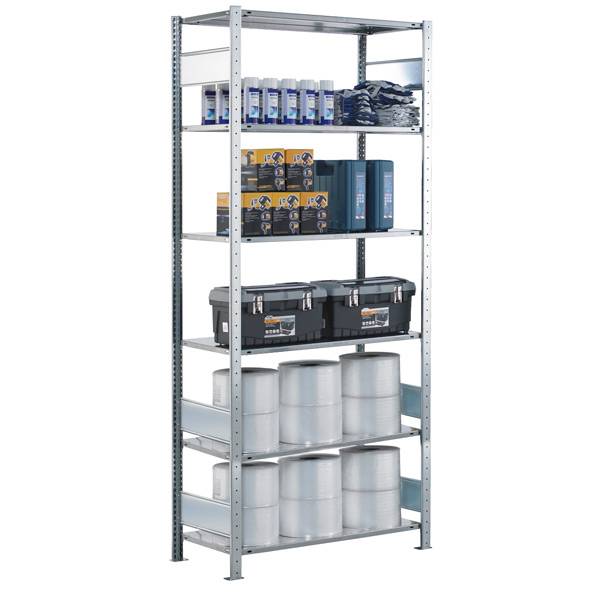 Boltless startsektion lagerreol hyldebjælker 2500x1300x300mm 150kg