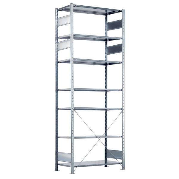 Boltless startsektion lagerreol krydsryg 3000x750x600mm 150kg