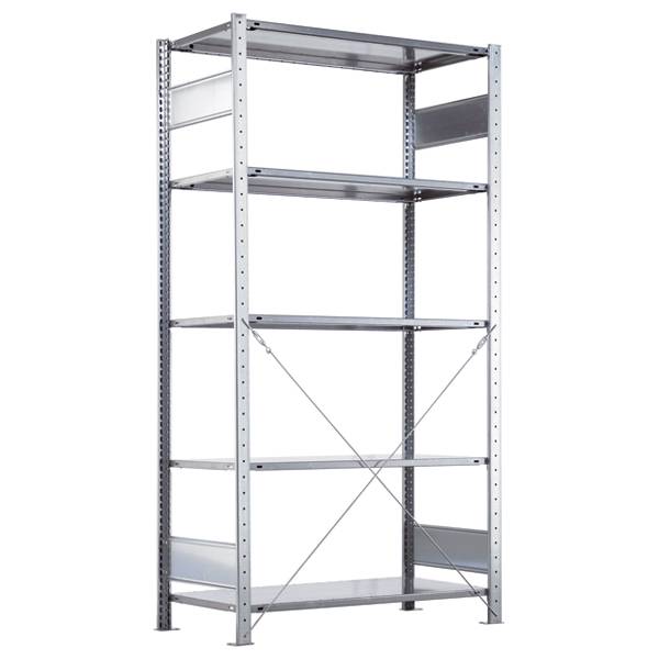 Boltless startsektion lagerreol krydsryg 2000x1300x800mm 250kg