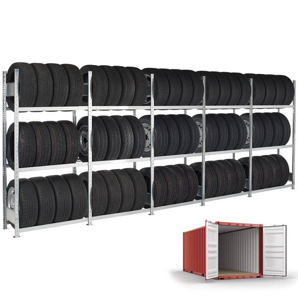 Dækreol til 20-fods container 2000x400x5684mm