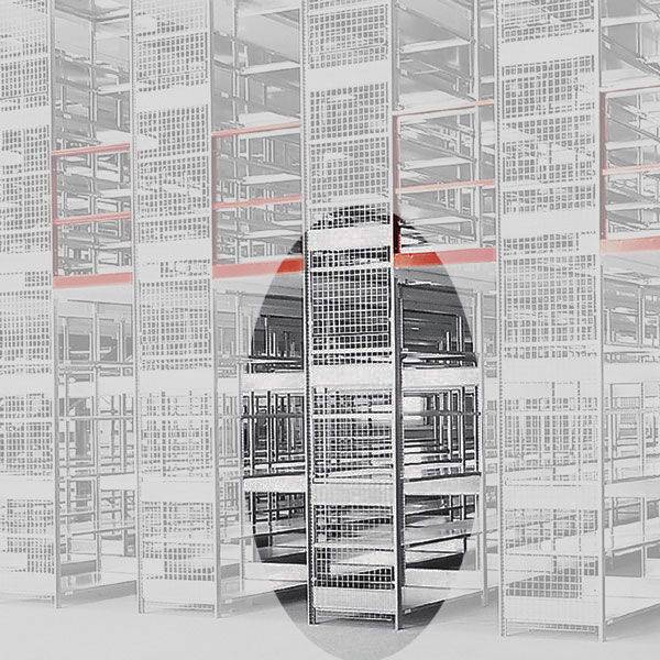 Gitterside til Boltless lagerreol h&oslash;jde 2000mm dybde 600mm