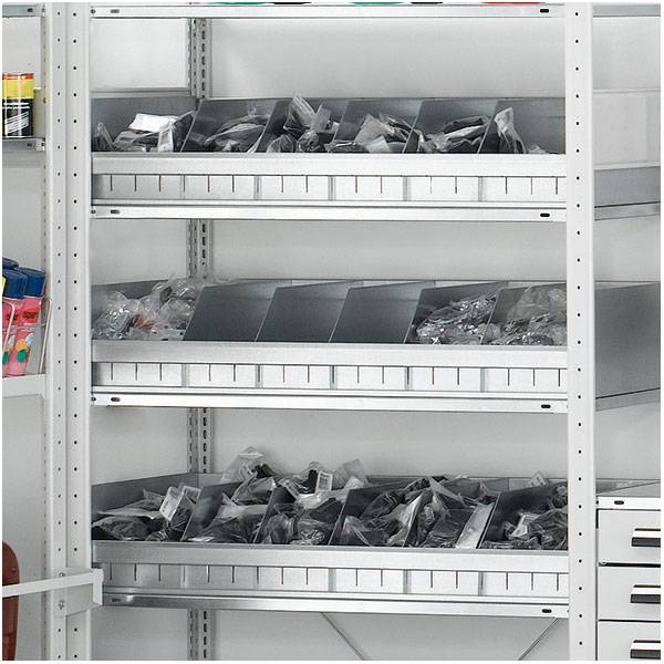 Skilleplade til Boltless reol sm&aring;tingsopdeling 400mm