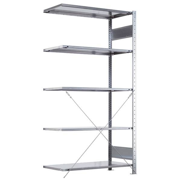 Boltless følgesektion lagerreol krydsryg 2000x750x300mm 250kg