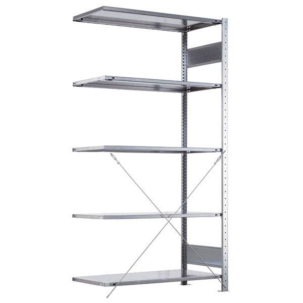 Boltless følgesektion lagerreol rygkryds 2500x750x300 250 kg