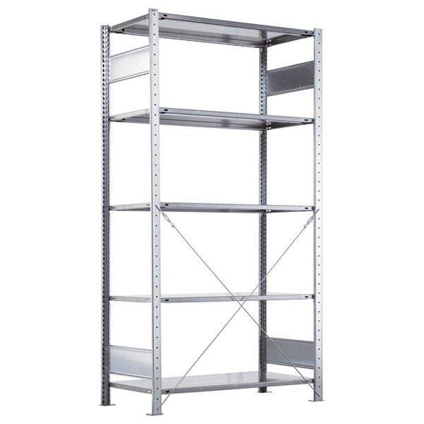 Boltless startsektion lagerreol krydsryg 3000x750x300mm 250kg