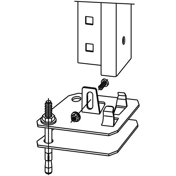 Ankerbolt til fodplade FBN 2 10/10 til Boltless lagerreol
