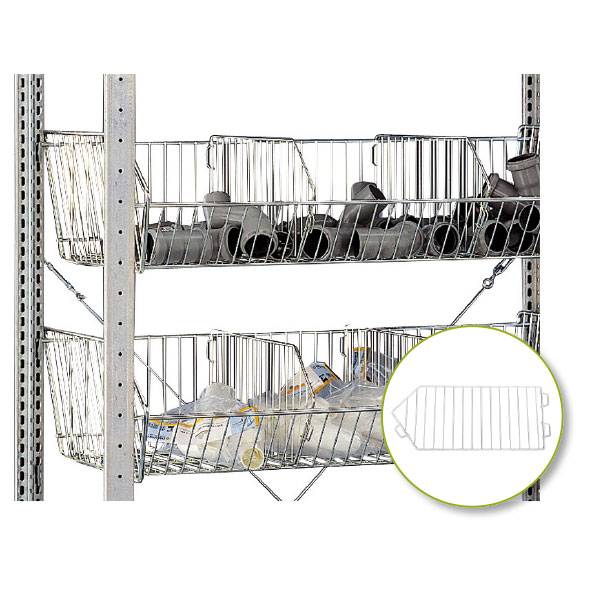 Skilleplade til tr&aring;dgitterkurv Boltless 240x950x500mm