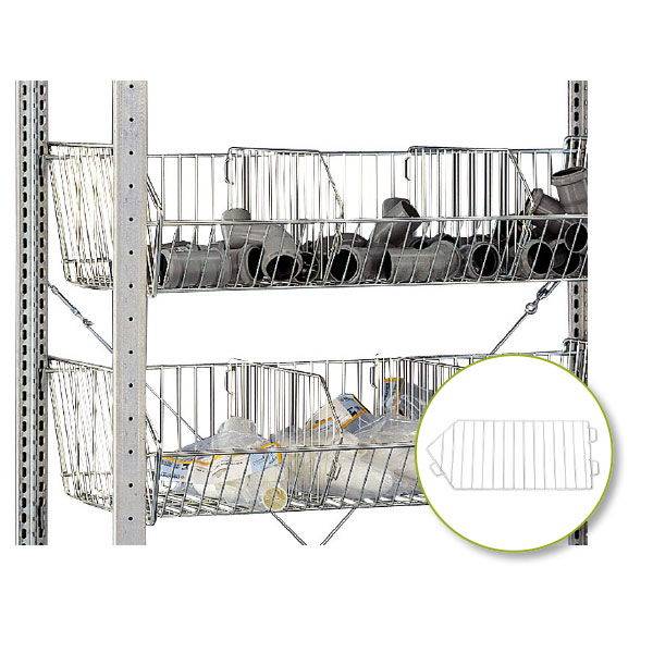 Skilleplade til tr&aring;dgitterkurv Boltless 240x950x500mm