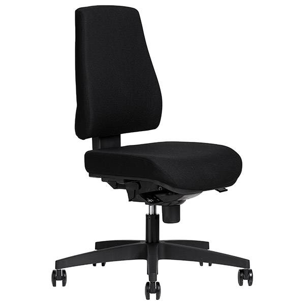 Office kontorstol med sort stof og stel