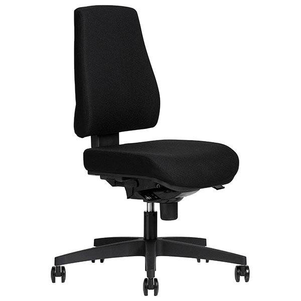 Office kontorstol med sort stof og stel