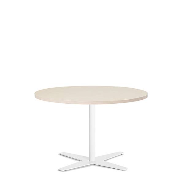 Amy cafebord &Oslash;90cm h&oslash;jde 56,5cm birk med hvidt understel