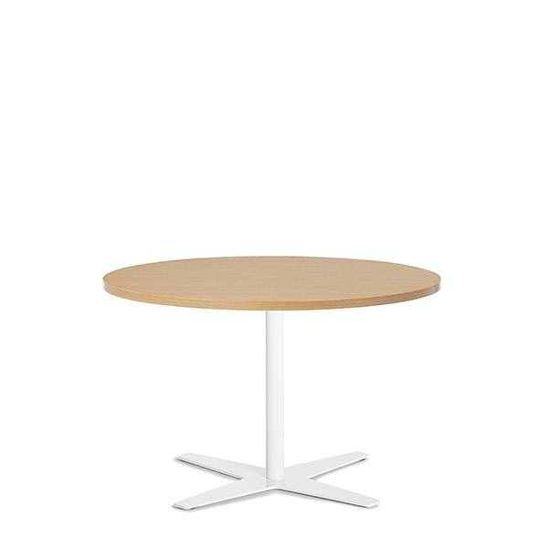 Amy cafebord &Oslash;90cm h:56,5cm b&oslash;g laminat med hvidt understel