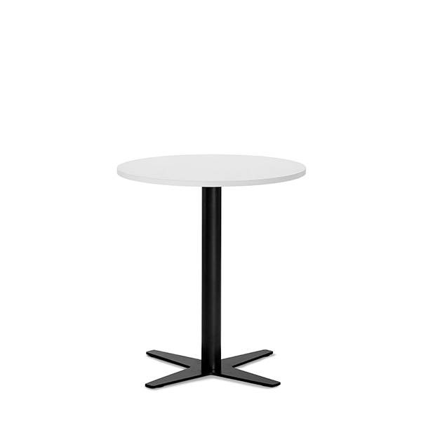 Amy cafebord Ø65cm højde 73,5cm hvid med sort understel