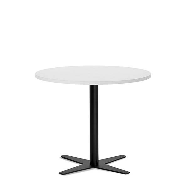 Amy cafebord &Oslash;90cm h&oslash;jde 73,5cm hvid med sort understel