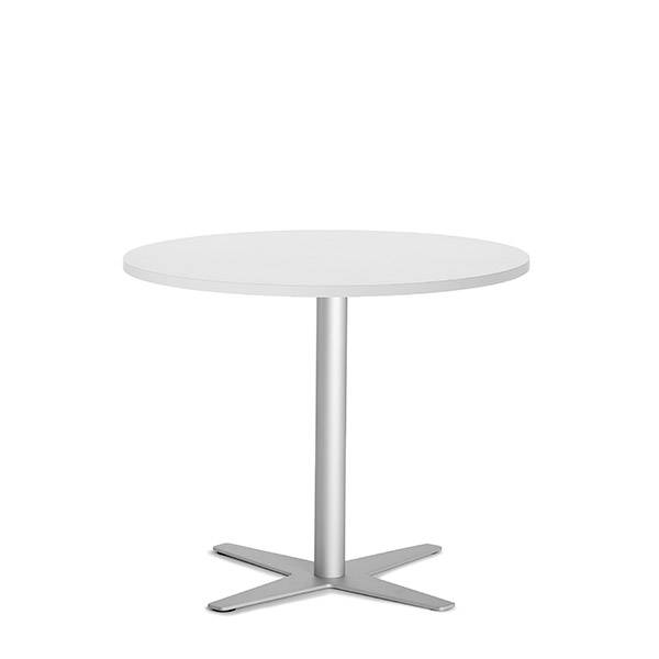 Amy cafebord Ø90cm højde 73,5cm hvid med alugrå stel
