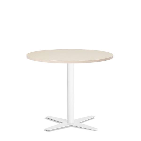Amy cafebord &Oslash;90cm h&oslash;jde 73,5cm birk med hvidt understel
