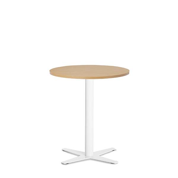 Amy cafebord &Oslash;65cm h&oslash;jde 73,5cm b&oslash;g med hvidt understel