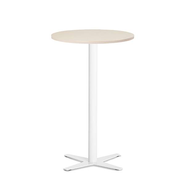 Amy cafebord Ø65cm højde 105cm birk med hvidt understel