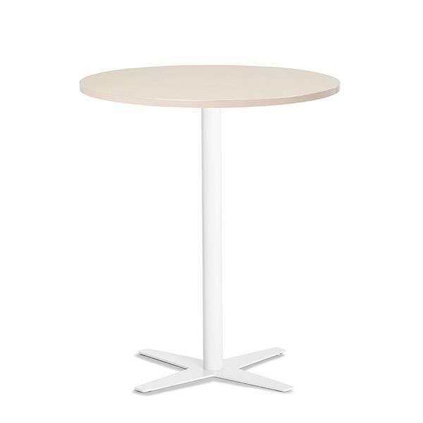 Amy cafebord Ø90cm højde 105cm birk med hvidt understel