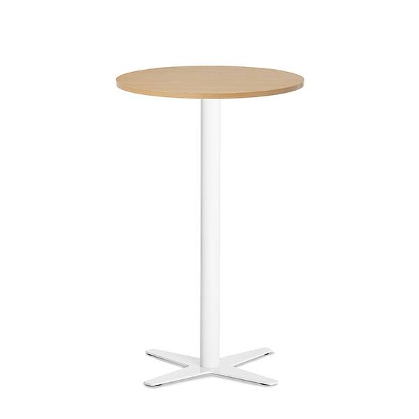 Amy cafebord Ø65cm højde 105cm bøg med hvidt understel