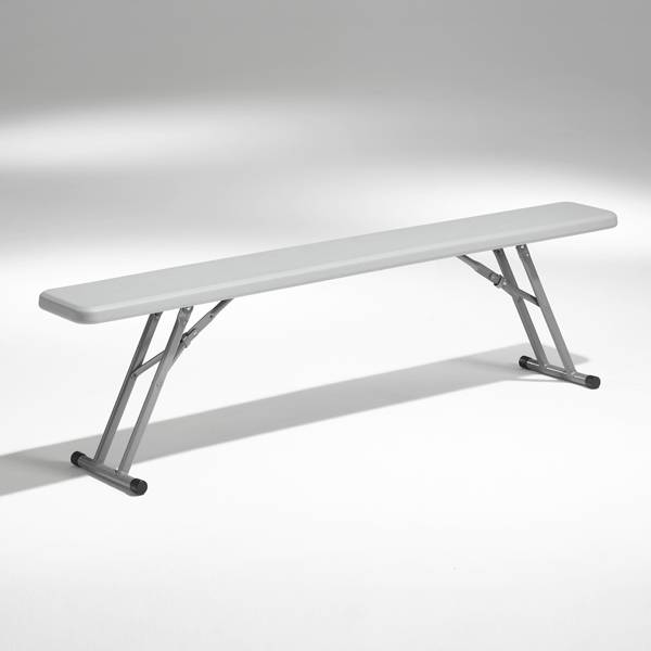Plast b&aelig;nk sammenklappelig og robust 175 cm 