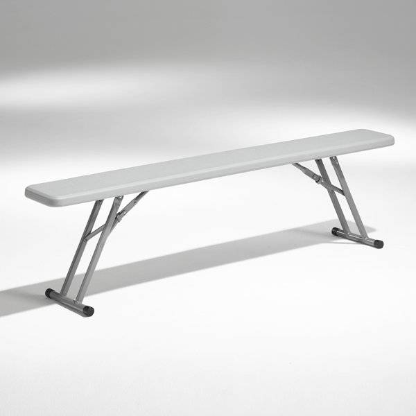 Plast b&aelig;nk sammenklappelig og robust 175 cm 