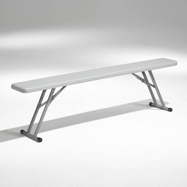 Plast b&aelig;nk sammenklappelig og robust 175 cm 