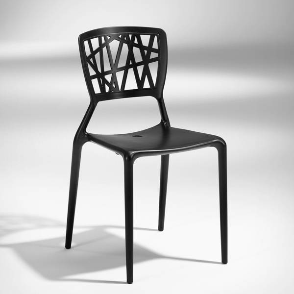 Inca stabelbar plaststol sort