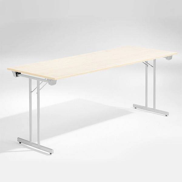 Dinner Style klapbord 180x80cm birk med alugr&aring; stel