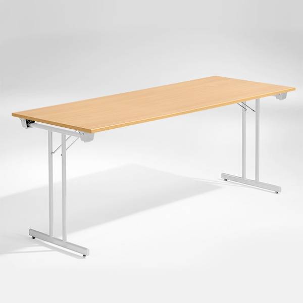 Dinner Style klapbord 180x80cm b&oslash;g med alugr&aring; stel