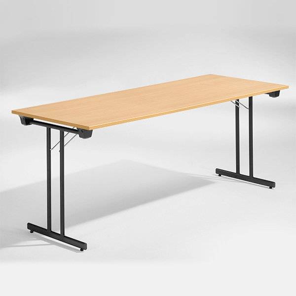 Dinner Style klapbord 180x80cm b&oslash;g med sort stel