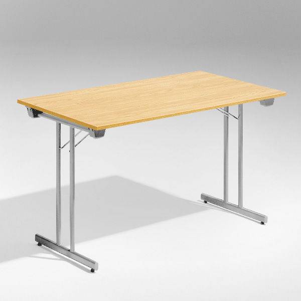 Dinner Style klapbord 120x80cm eg med alugr&aring; stel