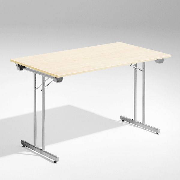 Dinner Style klapbord 120x80cm birk med alugr&aring; stel