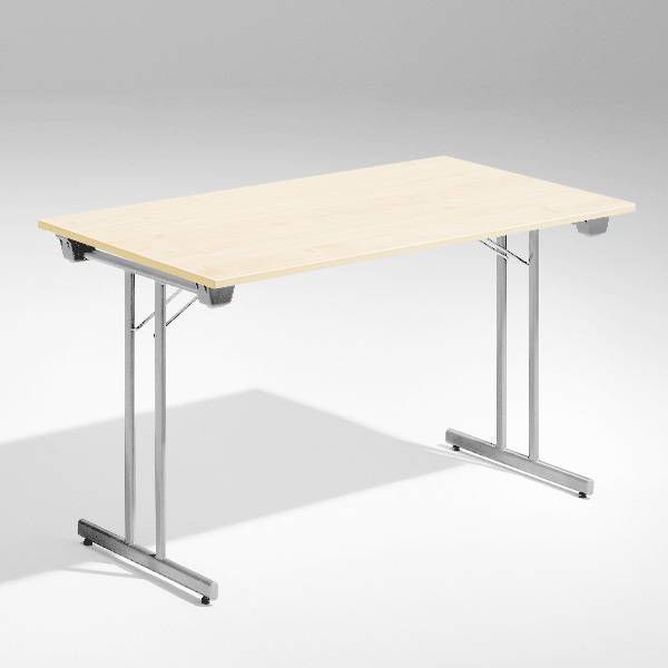 Dinner Style klapbord 120x80cm birk med alugr&aring; stel