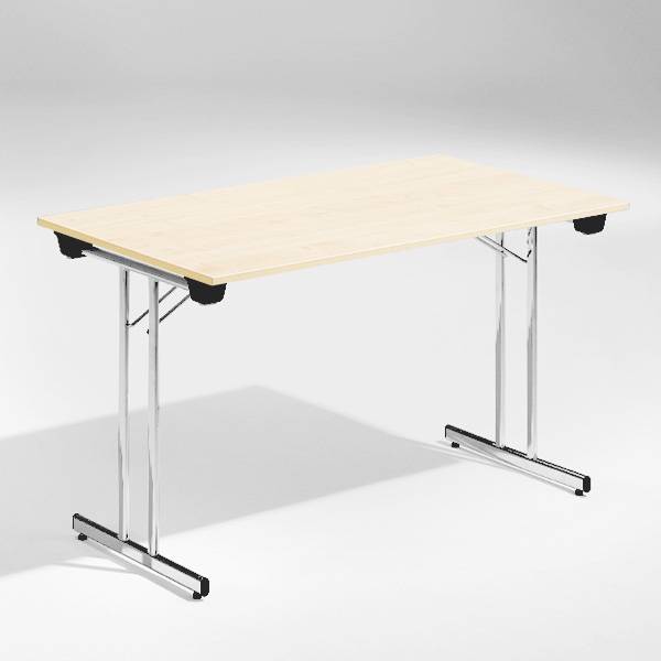 Dinner Style klapbord 120x80cm birk med krom stel