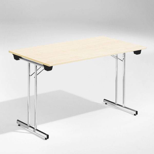 Dinner Style klapbord 120x80cm birk med krom stel