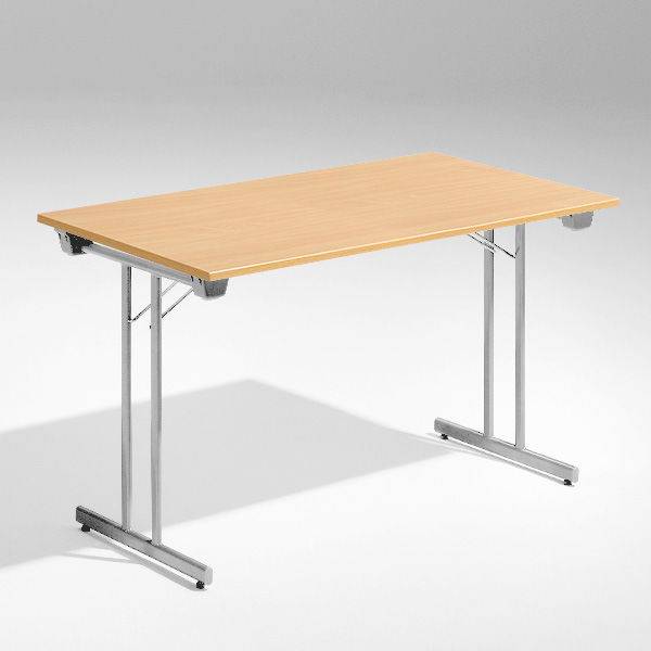 Dinner Style klapbord 120x80cm b&oslash;g med alugr&aring; stel