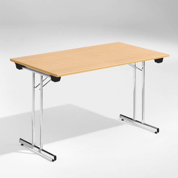 Dinner Style klapbord 120x80cm b&oslash;g med krom stel