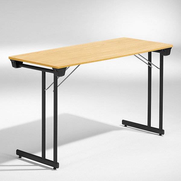 Kongress klapbord 120x50cm eg med sort stel
