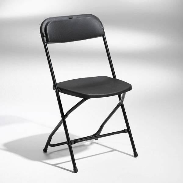 Smart klapstol sort med sorte stoleben