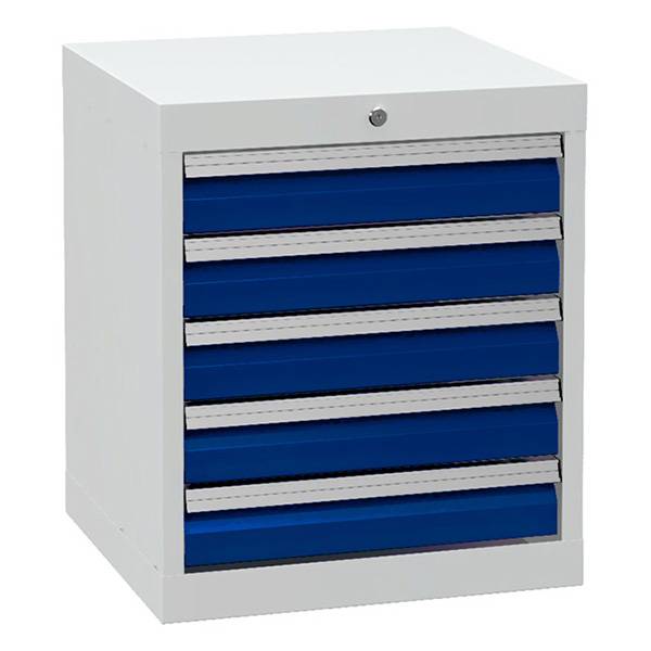 Værksted skuffesektion 619x530x500mm med 5 skuffer
