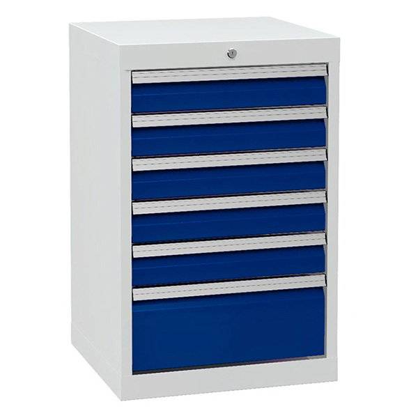 V&aelig;rksted skuffesektion 819x530x500mm med 6 skuffer