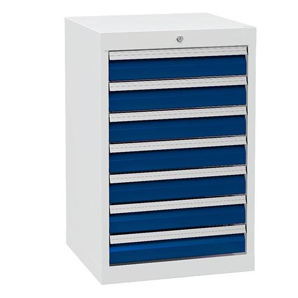 Værksted skuffesektion 819x530x500mm med 7 skuffer