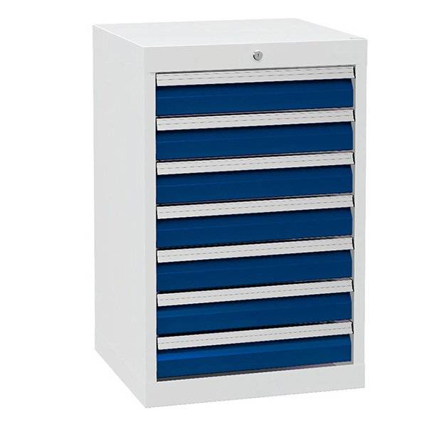 V&aelig;rksted skuffesektion 819x530x500mm med 7 skuffer