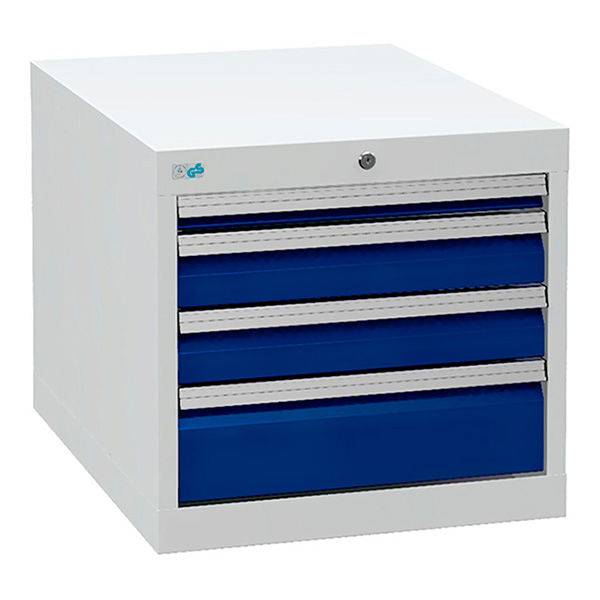 V&aelig;rksted skuffesektion 519x555x736mm med 4 skuffer