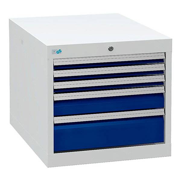 V&aelig;rksted skuffesektion 519x555x736mm med 5 skuffer