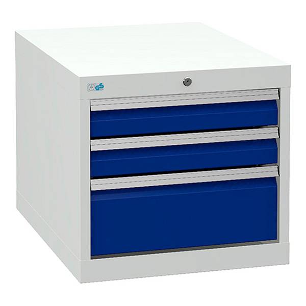 V&aelig;rksted skuffesektion 519x555x736mm med 3 skuffer