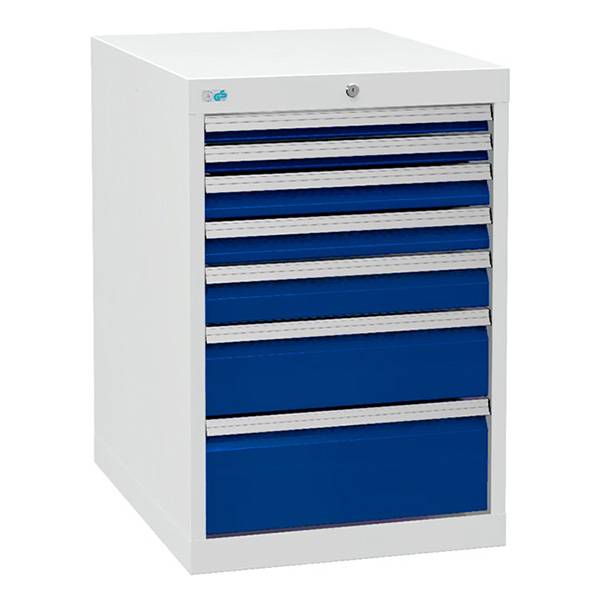V&aelig;rksted skuffesektion 819x555x736mm 7 skuffer